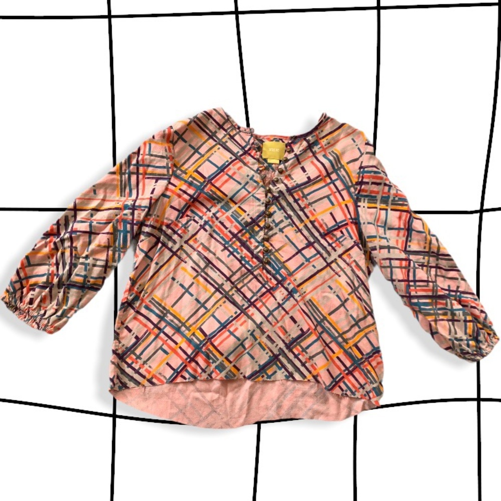 Maeve criss cross pink top